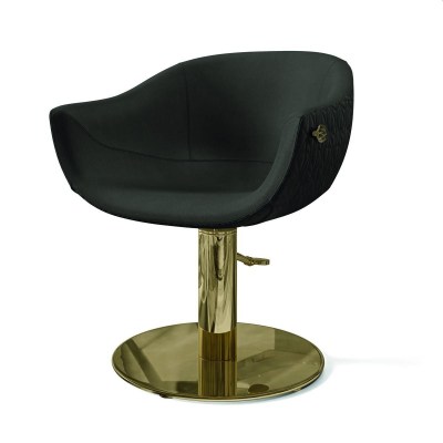 Sillón Queen Mary - Black base Gold 18
